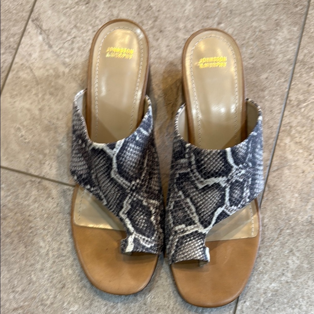 Johnston & Murphy Gray and Brown Mules with Cushioned Comfort
